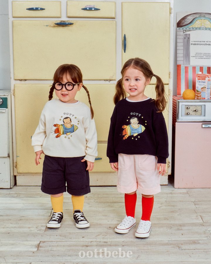Oott Bebe - Korean Baby Fashion - #babygirlfashion - Spaceship Sweatshirts - 2