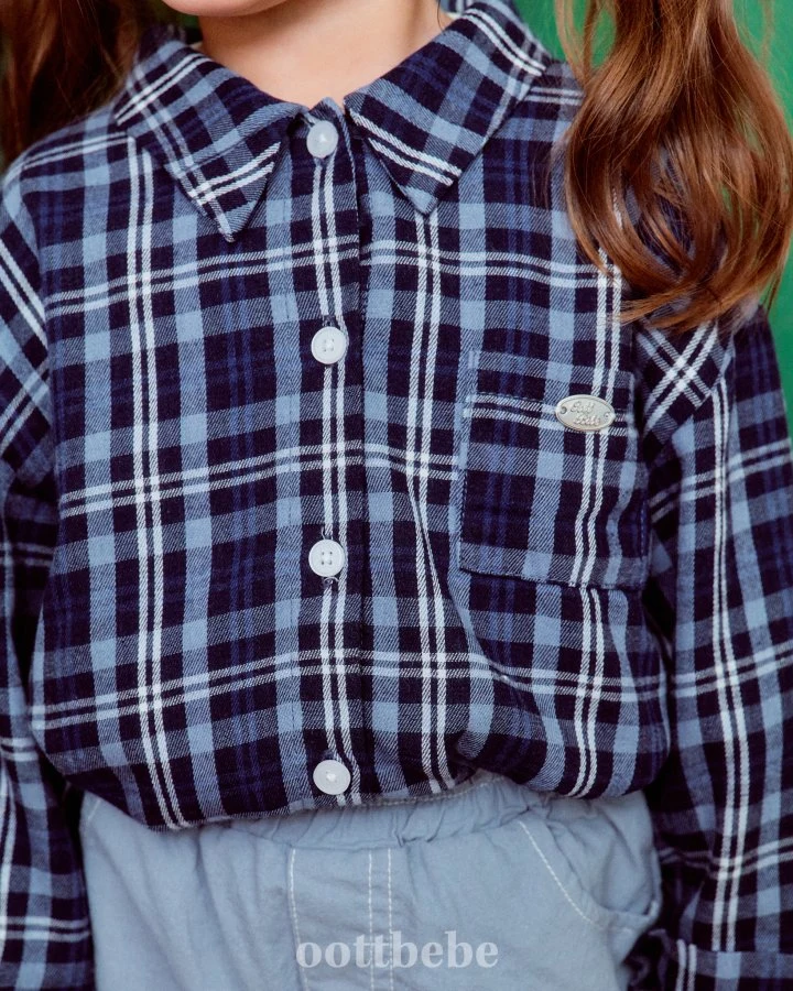 Oott Bebe - Korean Baby Fashion - #babygirlfashion - Rona Check Shirt - 7