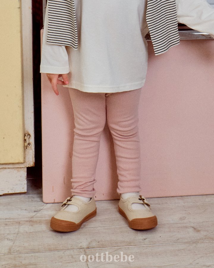 Oott Bebe - Korean Baby Fashion - #babygirlfashion - Pure Rib Leggings - 3