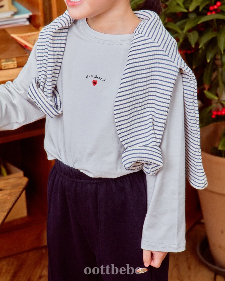 Oott Bebe - Korean Baby Fashion - #babygirlfashion - Love Tee Set - 2