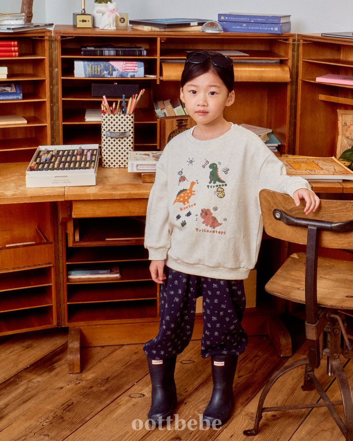 Oott Bebe - Korean Baby Fashion - #babygirlfashion - Dino Sweatshirts - 8