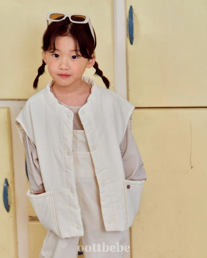 Oott Bebe - Korean Baby Fashion - #babylifestyle - Creamy Vest (kids) - 5