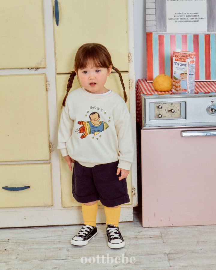 Oott Bebe - Korean Baby Fashion - #babylifestyle - Spaceship Sweatshirts - 3