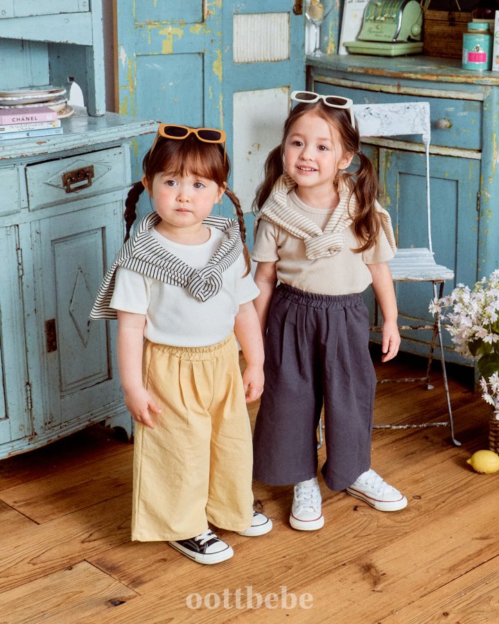 Oott Bebe - Korean Baby Fashion - #babylifestyle - Ella Rib Tee Cardigan Set