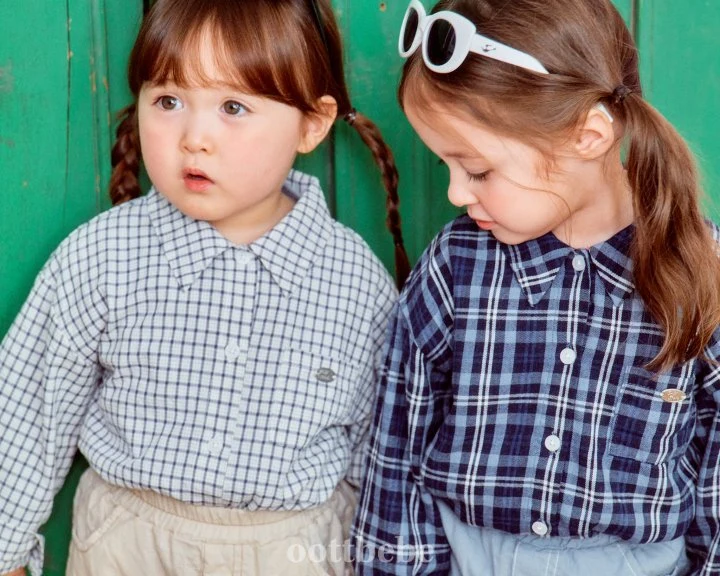 Oott Bebe - Korean Baby Fashion - #babylifestyle - Rona Check Shirt - 8