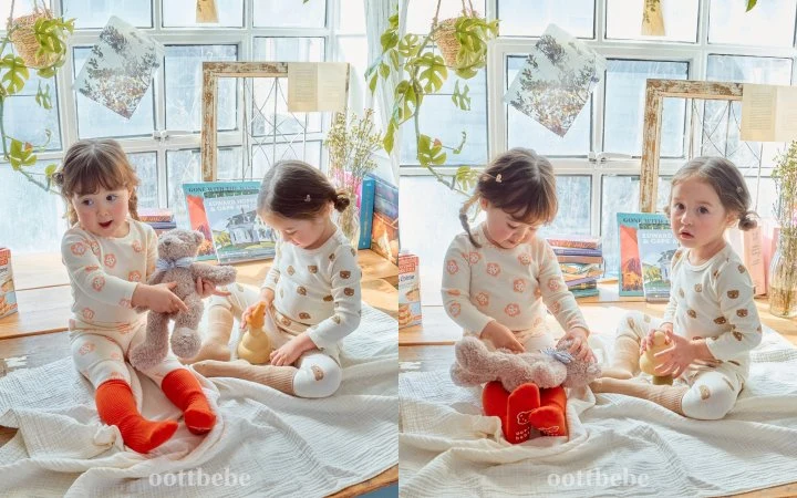 Oott Bebe - Korean Baby Fashion - #babyoninstagram - Petit Cotton Span Easywear Set - 10