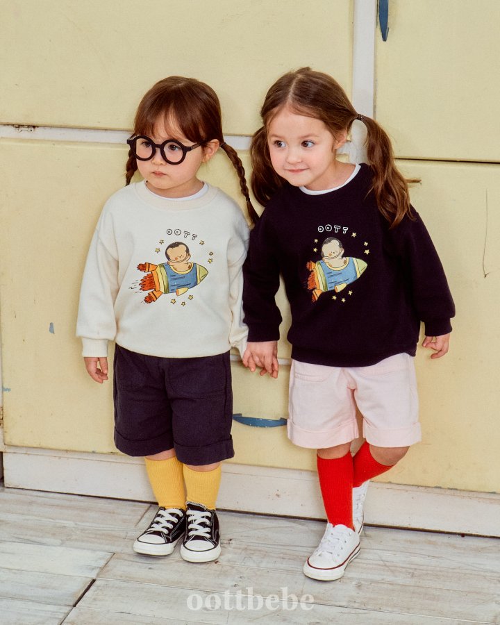 Oott Bebe - Korean Baby Fashion - #babylifestyle - Spaceship Sweatshirts - 4
