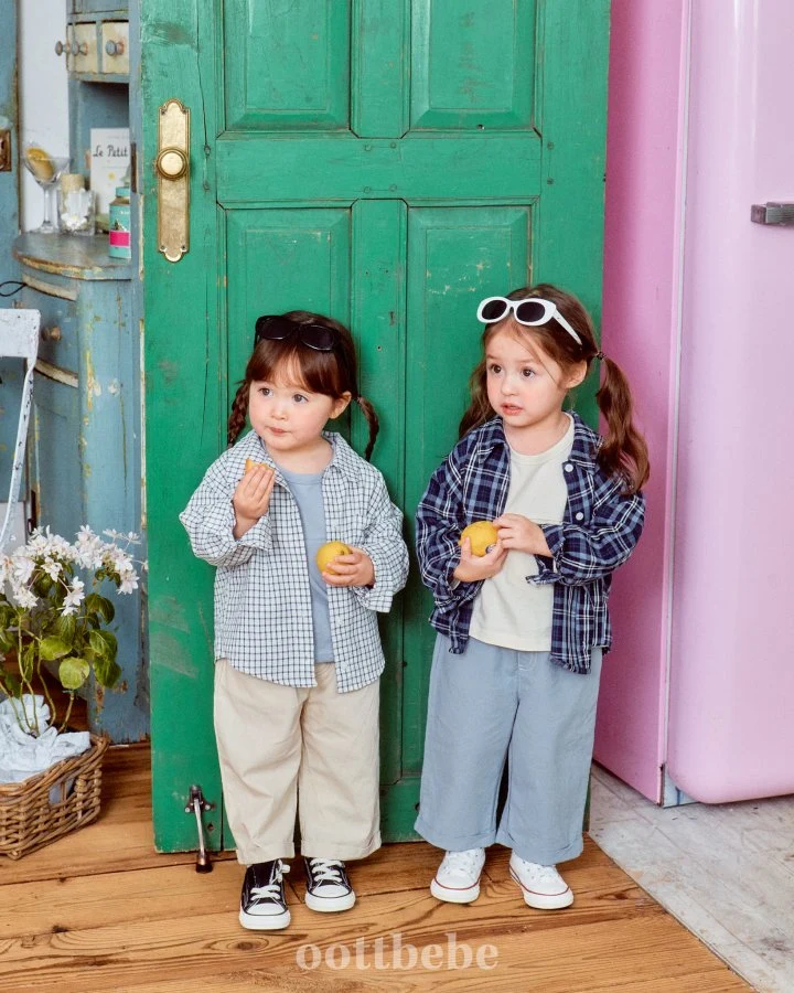 Oott Bebe - Korean Baby Fashion - #babyoninstagram - Rona Check Shirt - 9