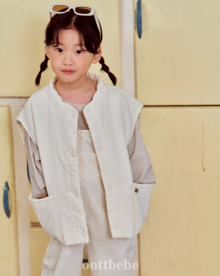 Oott Bebe - Korean Baby Fashion - #babyootd - Creamy Overalls - 9
