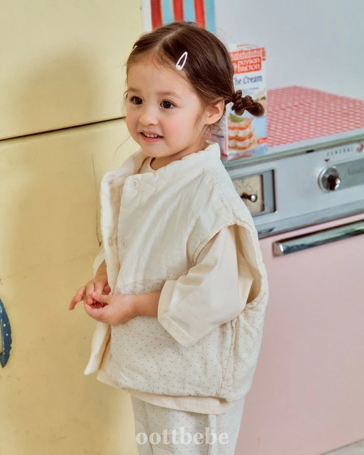 Oott Bebe - Korean Baby Fashion - #babyootd - Creamy Vest (kids) - 7