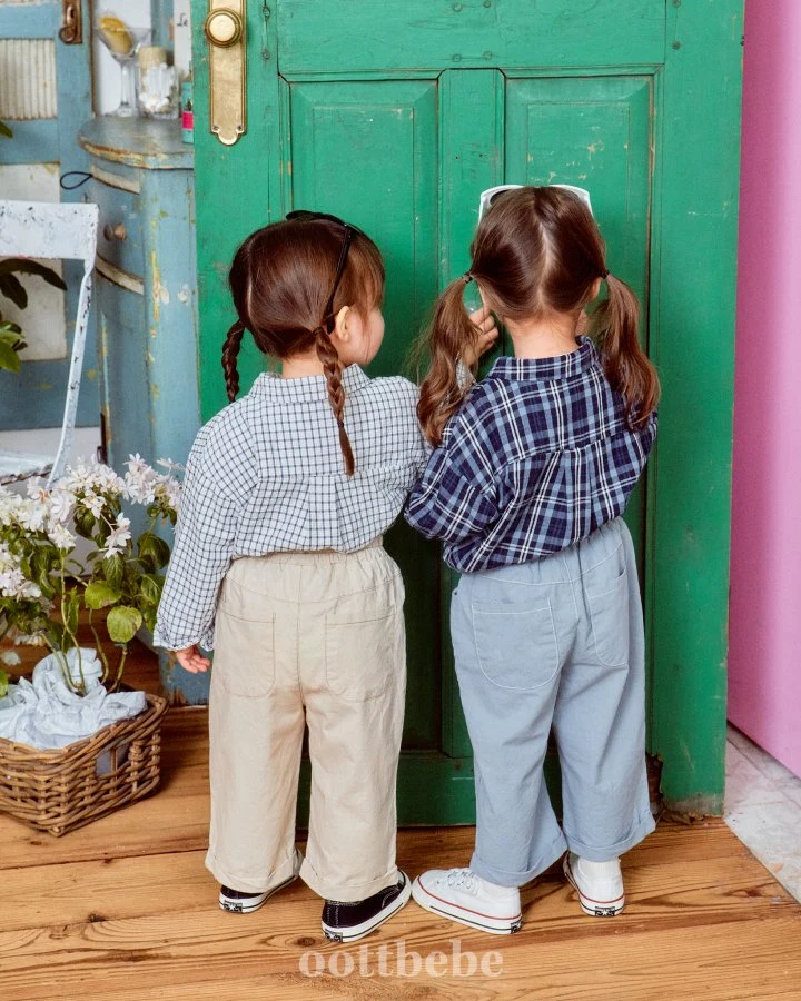 Oott Bebe - Korean Baby Fashion - #babyootd - Rona Check Shirt - 10