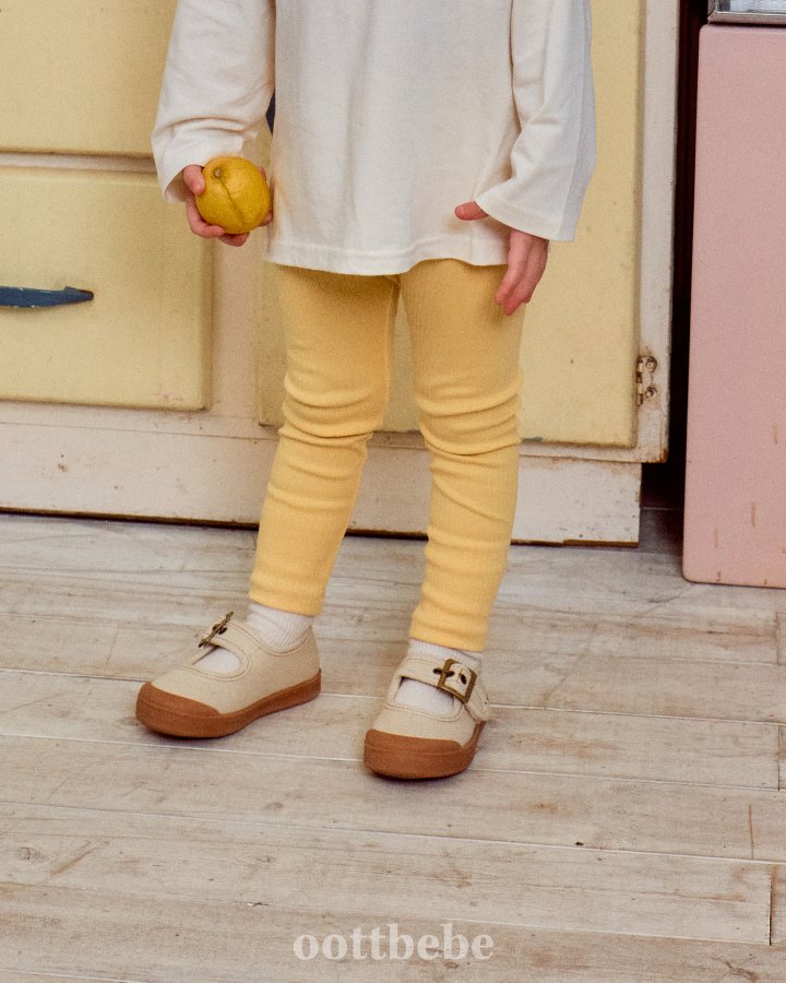 Oott Bebe - Korean Baby Fashion - #babyootd - Pure Rib Leggings - 6