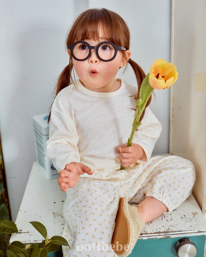 Oott Bebe - Korean Baby Fashion - #babyootd - Natural Pocket Tee - 3