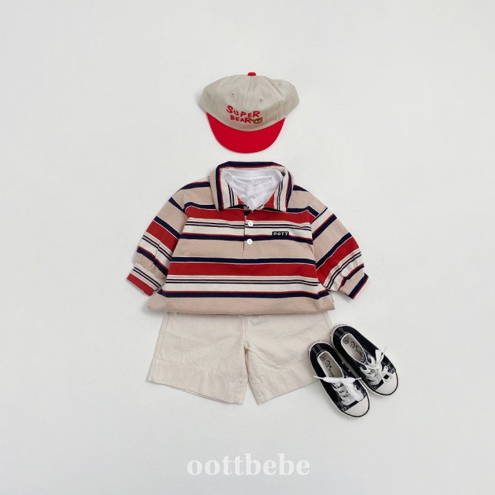 Oott Bebe - Korean Baby Fashion - #babyoutfit - Meet Collar Tee
