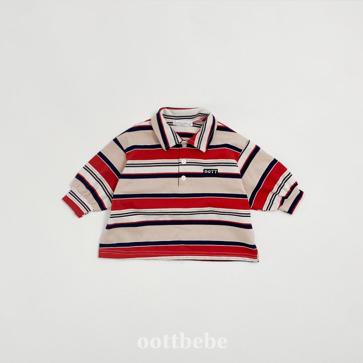Oott Bebe - Korean Baby Fashion - #babyoutfit - Meet Collar Tee - 2