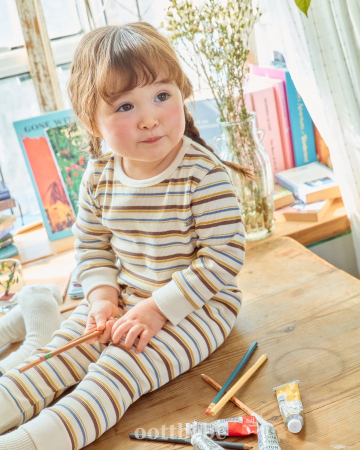 Oott Bebe - Korean Baby Fashion - #babyoutfit - Peanut Rib Easywear - 8