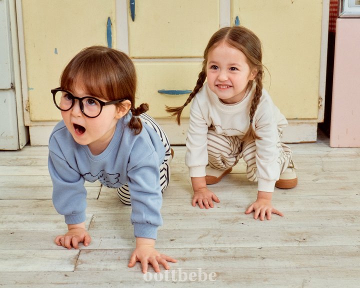 Oott Bebe - Korean Baby Fashion - #babyoutfit - Bonjour Puppy Top Bottom Set