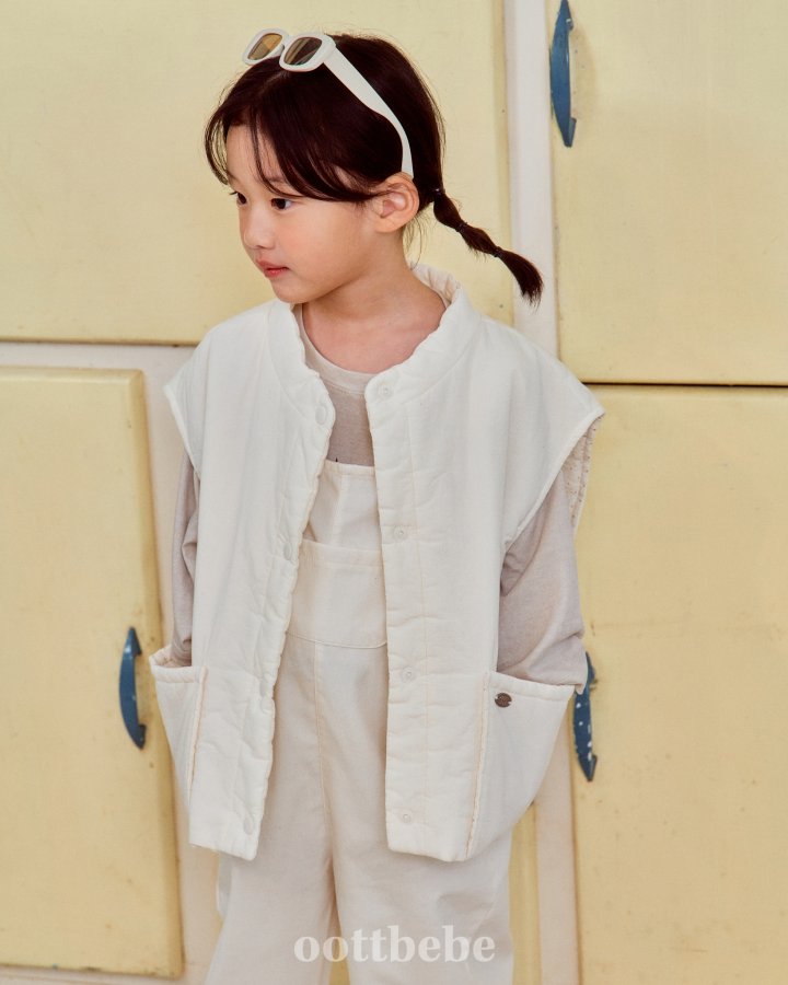Oott Bebe - Korean Baby Fashion - #babyoutfit - Creamy Overalls - 10