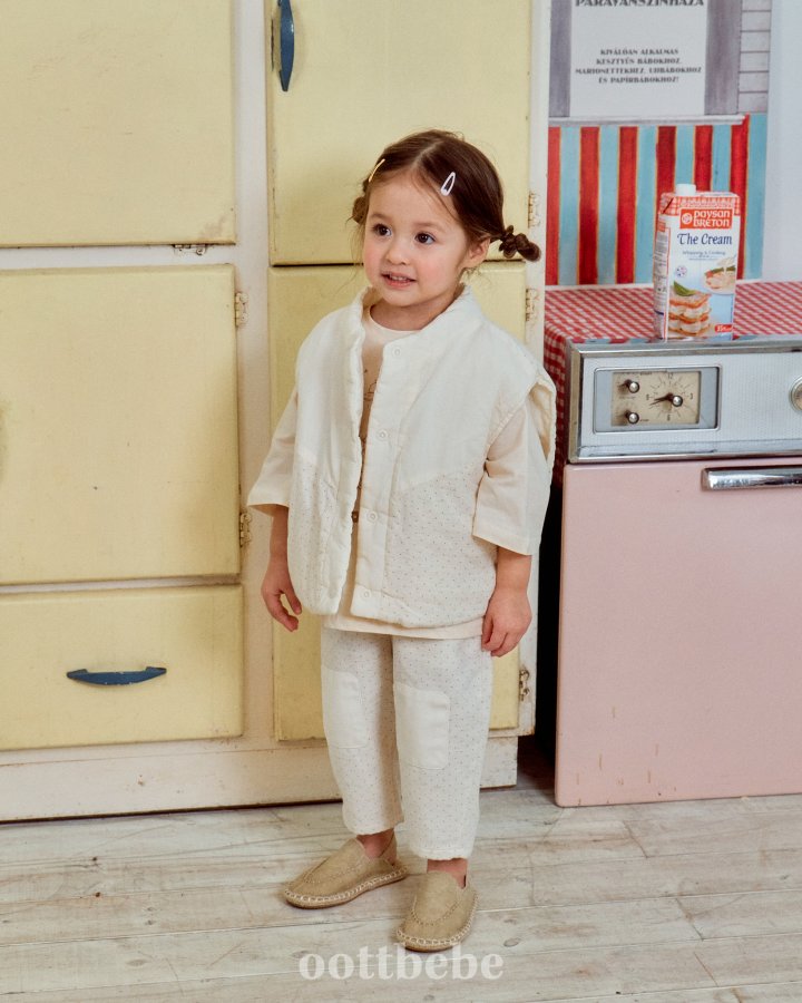 Oott Bebe - Korean Baby Fashion - #babyoutfit - Creamy Vest (kids) - 8