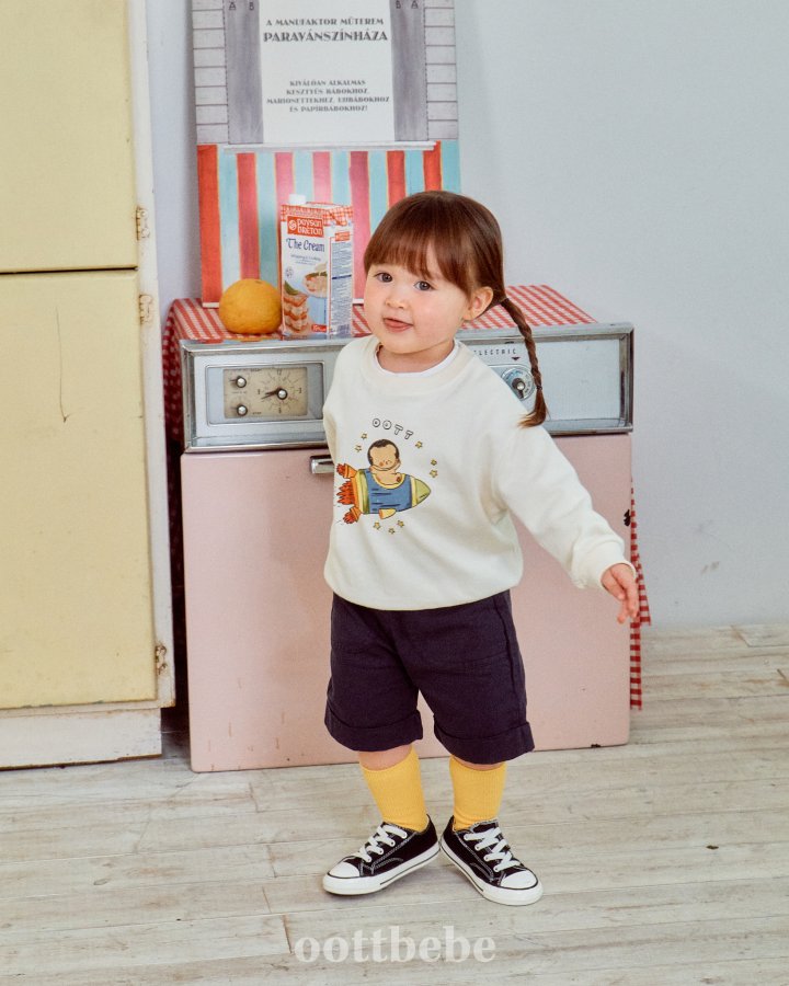 Oott Bebe - Korean Baby Fashion - #babyoutfit - Spaceship Sweatshirts - 6