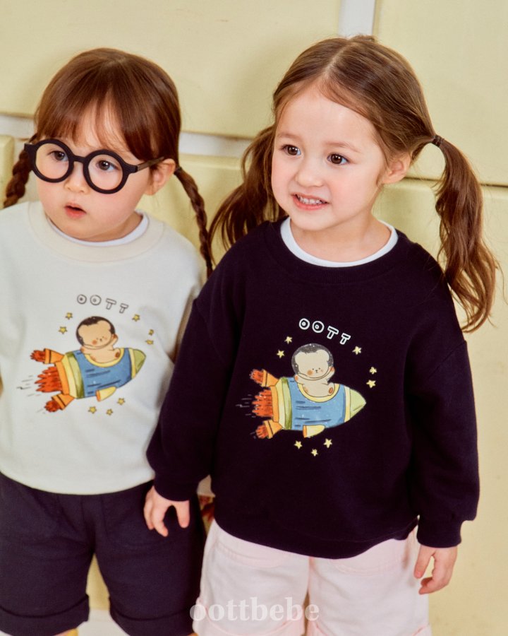 Oott Bebe - Korean Baby Fashion - #babyoutfit - Spaceship Sweatshirts - 7