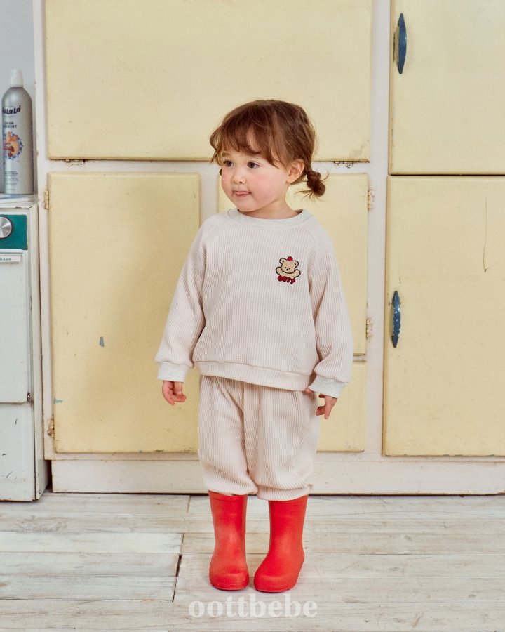 Oott Bebe - Korean Baby Fashion - #babywear - Apple Otti Top Bottom Set - 5