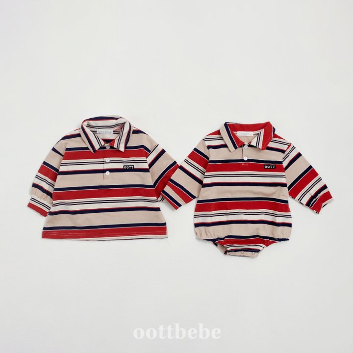 Oott Bebe - Korean Baby Fashion - #babywear - Meet Collar Tee - 4