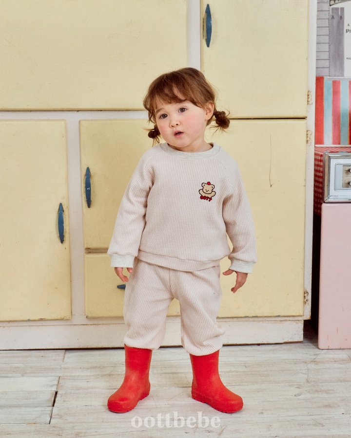 Oott Bebe - Korean Baby Fashion - #onlinebabyboutique - Apple Otti Top Bottom Set - 6