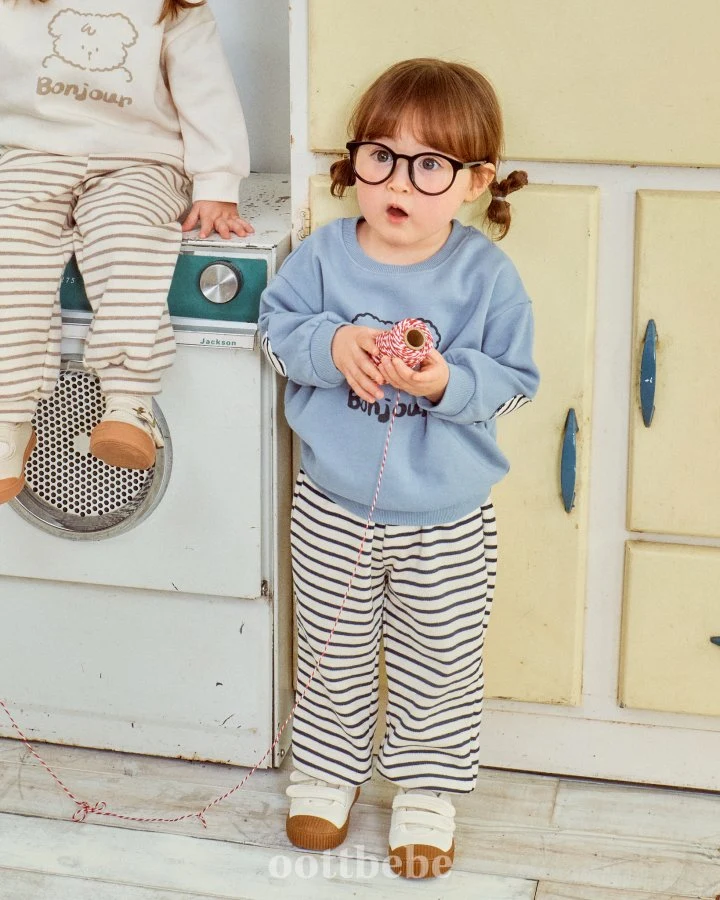 Oott Bebe - Korean Baby Fashion - #babywear - Bonjour Puppy Top Bottom Set - 4
