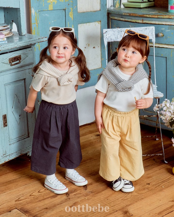 Oott Bebe - Korean Baby Fashion - #onlinebabyboutique - Ella Rib Tee Cardigan Set - 7