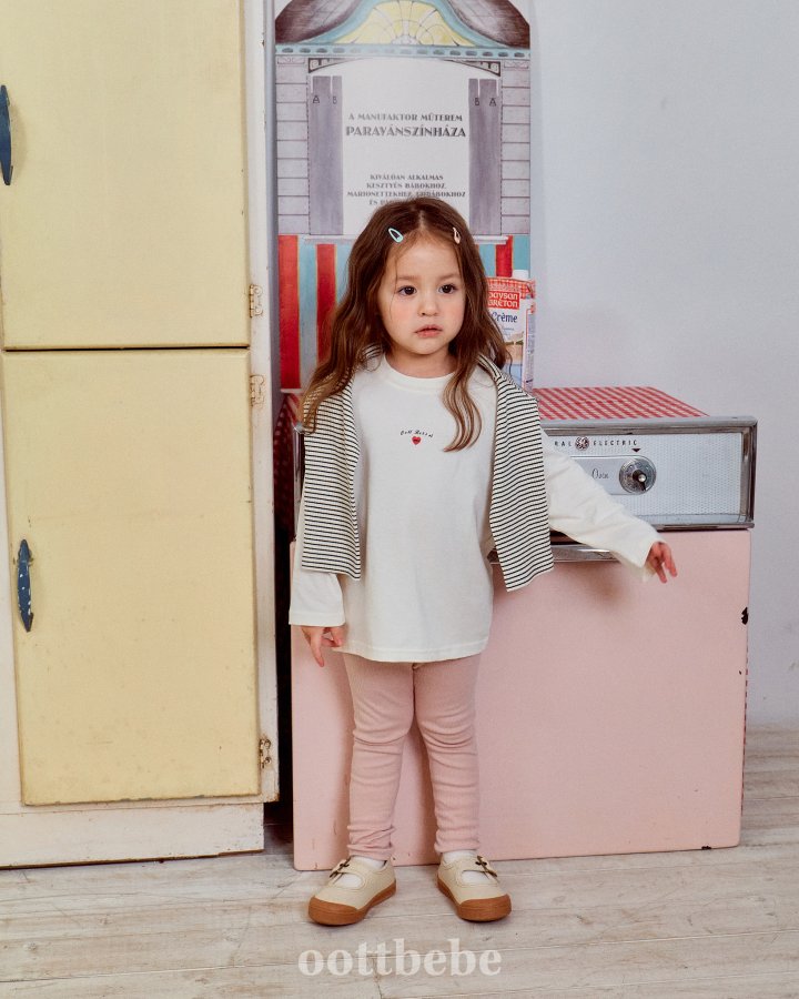 Oott Bebe - Korean Baby Fashion - #onlinebabyboutique - Love Tee Set - 9