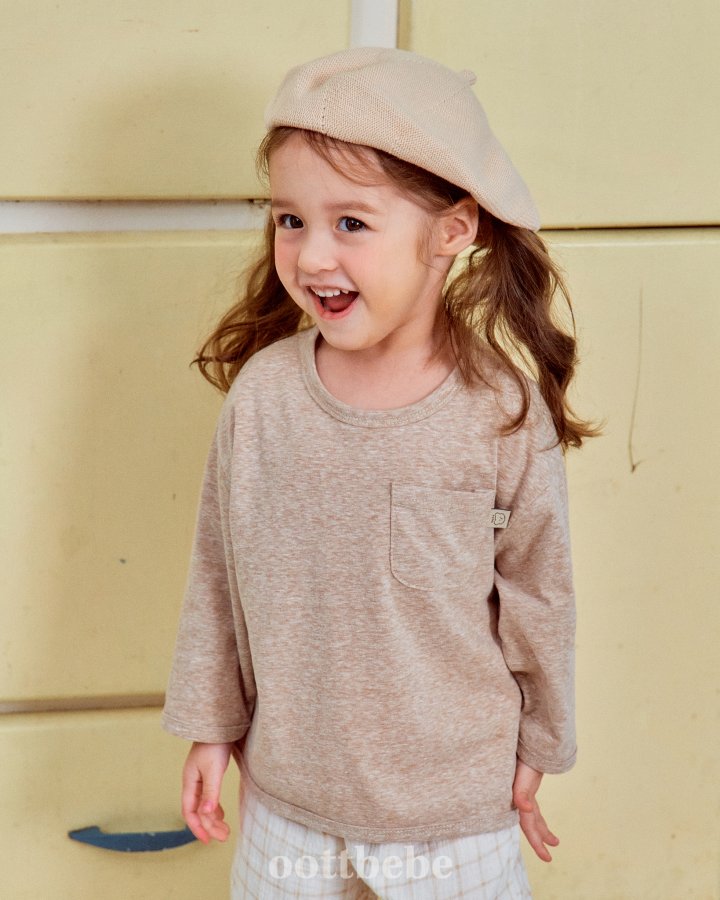 Oott Bebe - Korean Baby Fashion - #onlinebabyboutique - Natural Pocket Tee - 7