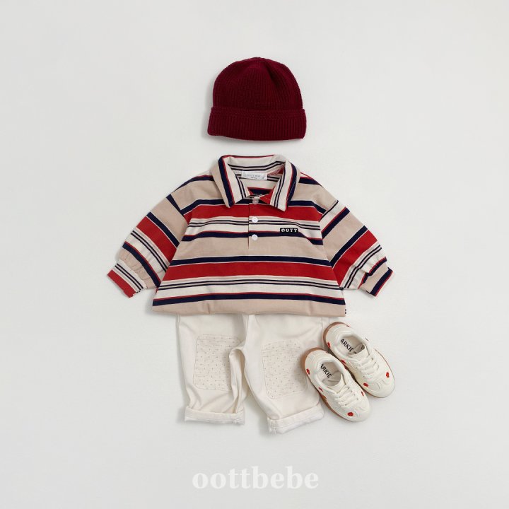 Oott Bebe - Korean Baby Fashion - #onlinebabyshop - Meet Collar Tee - 5