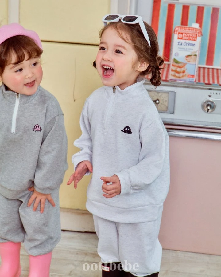 Oott Bebe - Korean Baby Fashion - #onlinebabyshop - UFO Anorak Top Bottom Set - 3