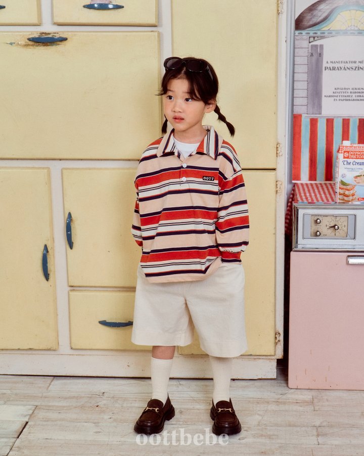 Oott Bebe - Korean Baby Fashion - #onlinebabyshop - Mitte Collar Tee - 3