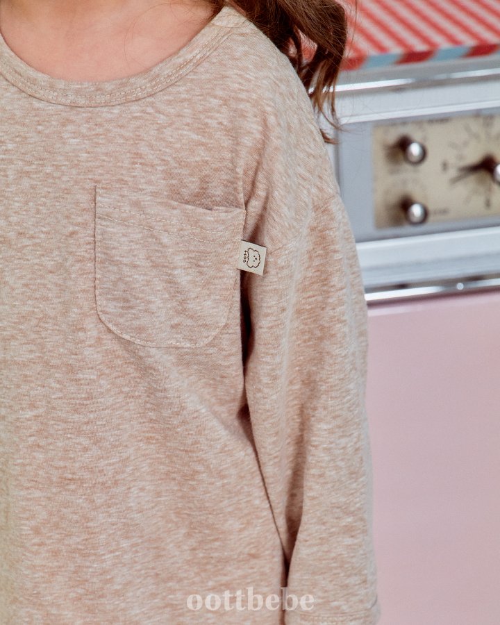 Oott Bebe - Korean Baby Fashion - #onlinebabyshop - Natural Pocket Tee - 8