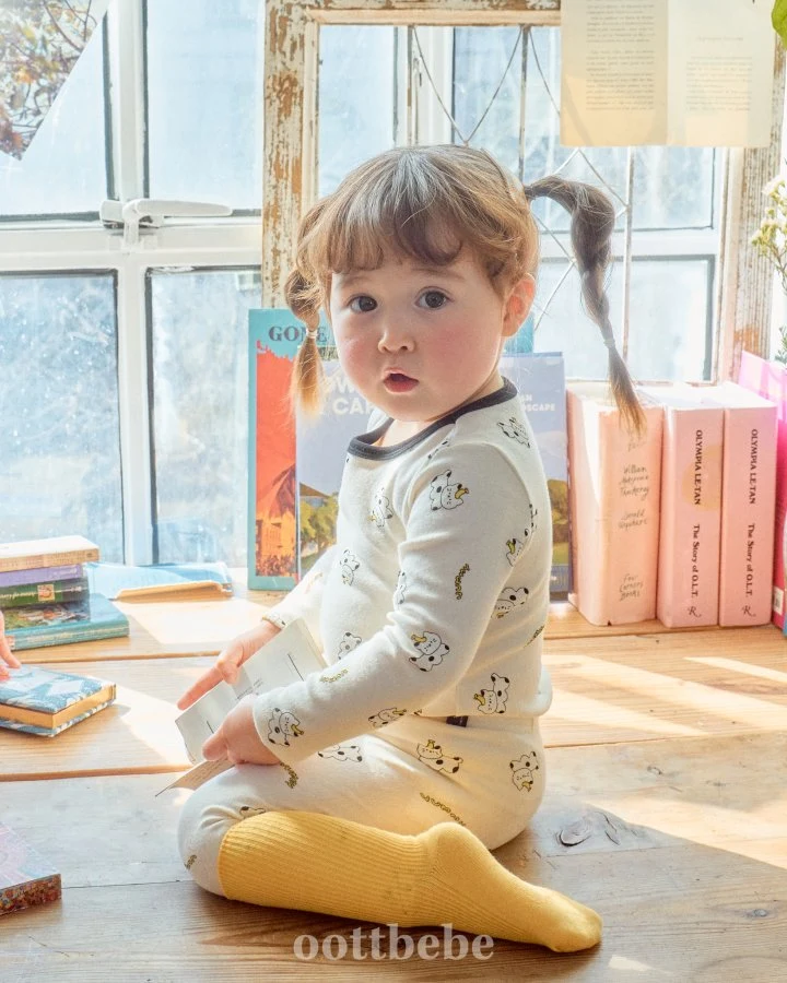 Oott Bebe - Korean Baby Fashion - #onlinebabyshop - Yami Friends Cotton Span Easywear - 4