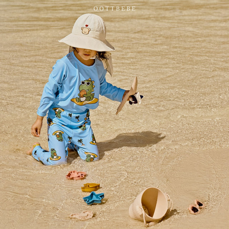 Oott Bebe - Korean Children Fashion - #Kfashion4kids - Oott Summer Swimsuit Top Bottom Set - 8
