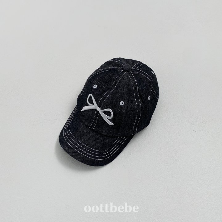 Oott Bebe - Korean Children Fashion - #littlefashionista - Denim Ribbon Ball Cap - 7