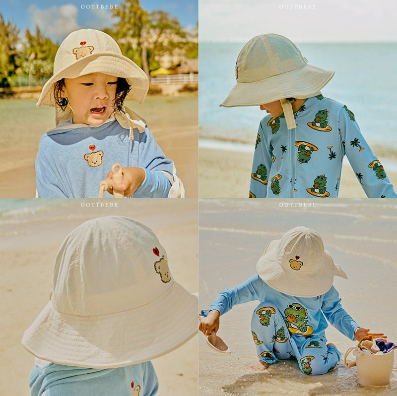 Oott Bebe - Korean Children Fashion - #todddlerfashion - Oott Aqua Flap Water Play Cap - 10