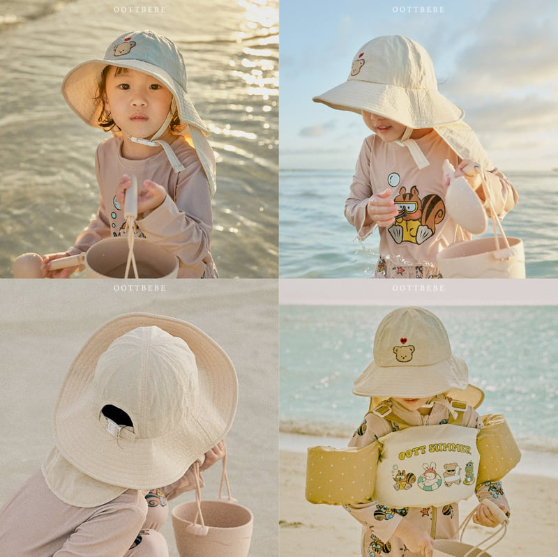 Oott Bebe - Korean Children Fashion - #toddlerclothing - Oott Aqua Flap Water Play Cap - 11