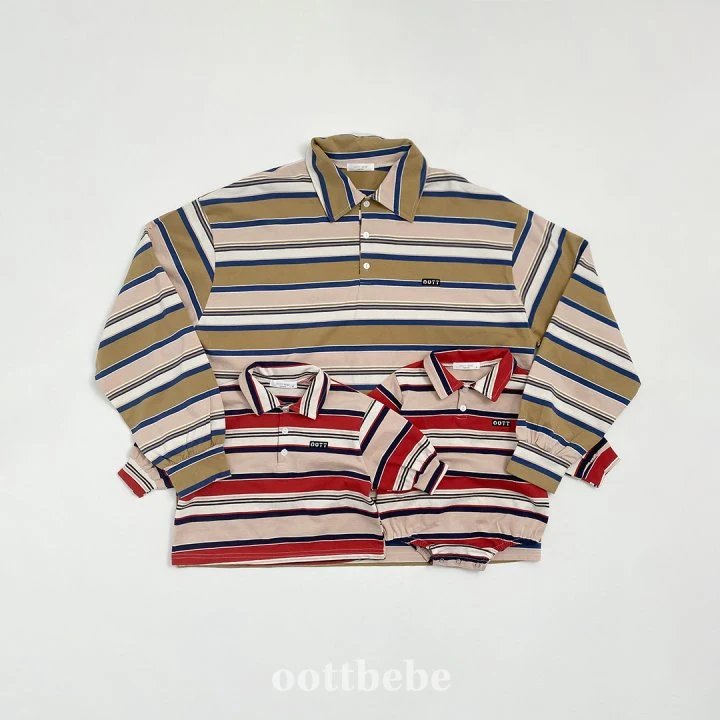 Oott Bebe - Korean Women Fashion - #thelittlethings - Meet Collar Tee (Adult) - 2