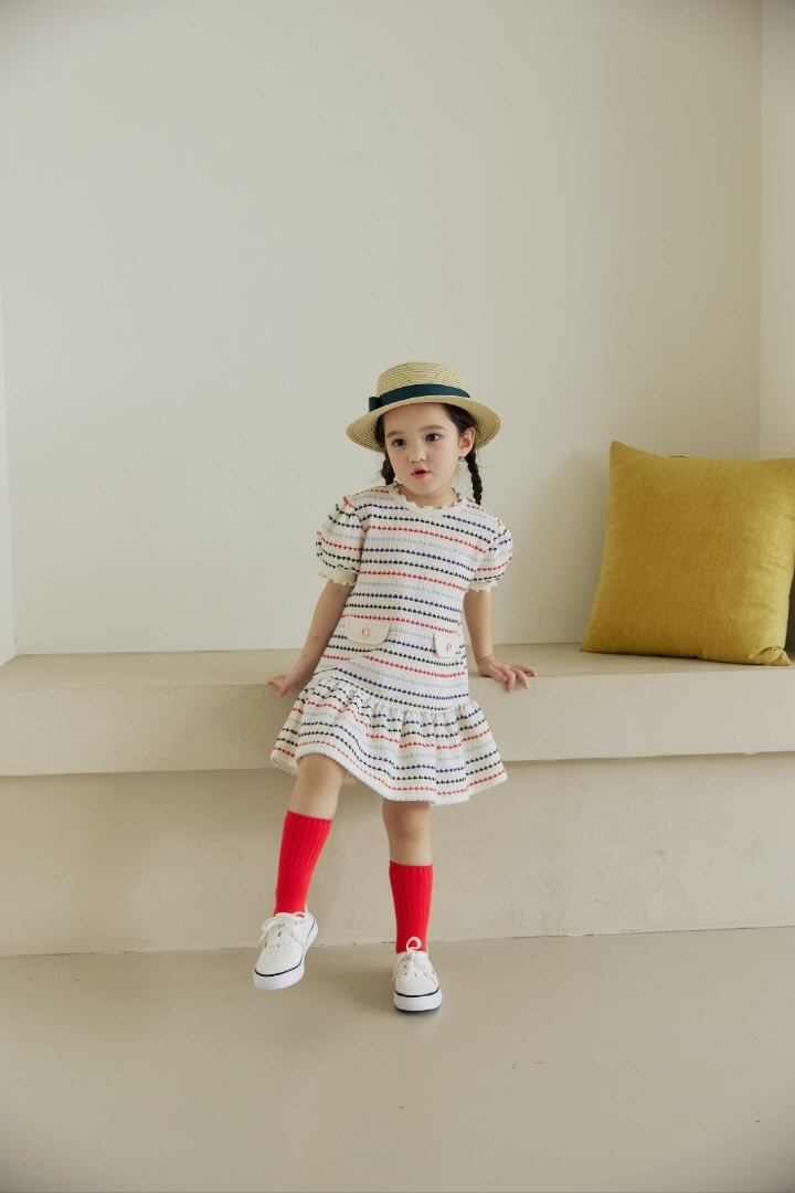 Orange Mom - Korean Children Fashion - #Kfashion4kids - Jacquard One-piece - 6