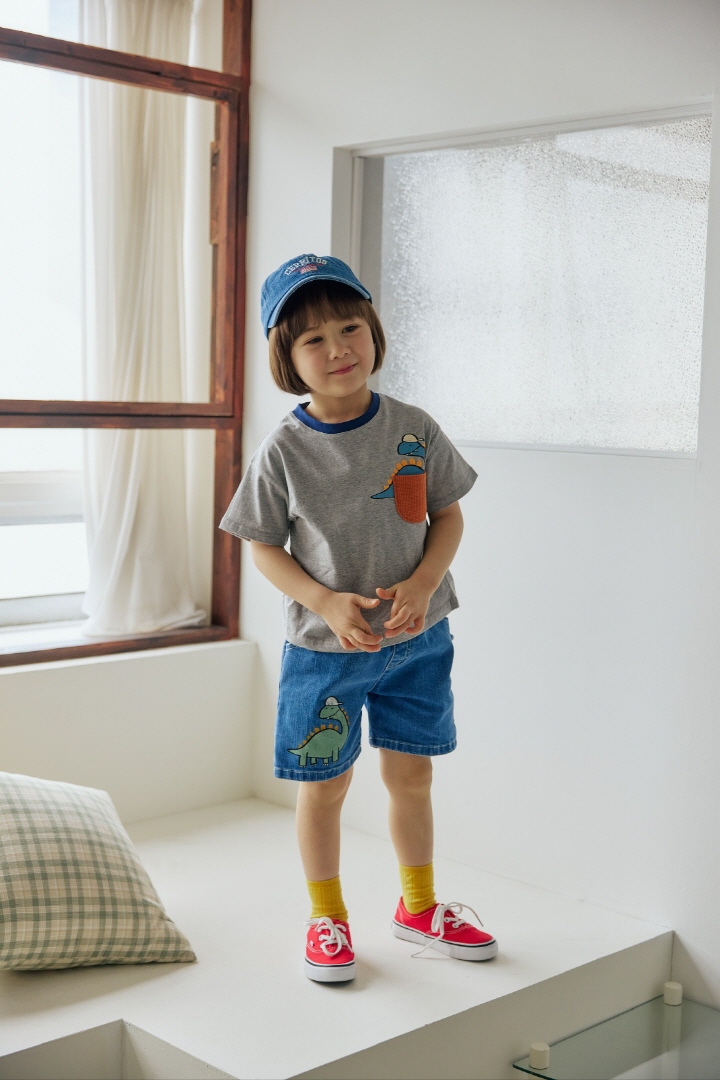Orange Mom - Korean Children Fashion - #Kfashion4kids - Dino Span Denim Pants - 12