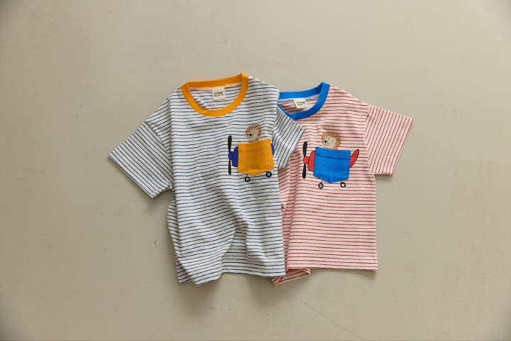 Orange Mom - Korean Children Fashion - #Kfashion4kids - Airplane Pocket Tee - 3