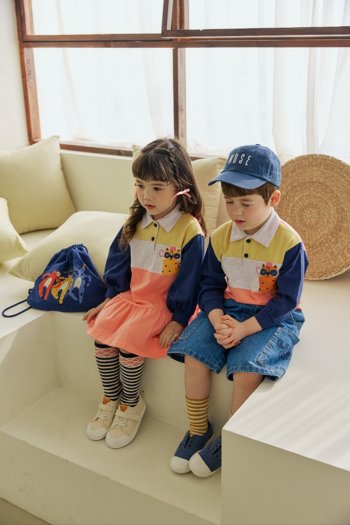 Orange Mom - Korean Children Fashion - #childofig - Crown Cat One-piece - 7