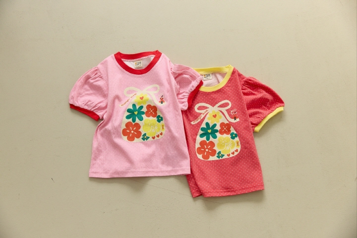 Orange Mom - Korean Children Fashion - #childofig - Dot Raglan Tee - 3