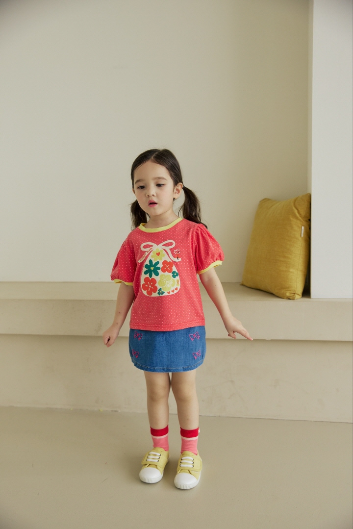 Orange Mom - Korean Children Fashion - #childofig - Dot Raglan Tee - 4