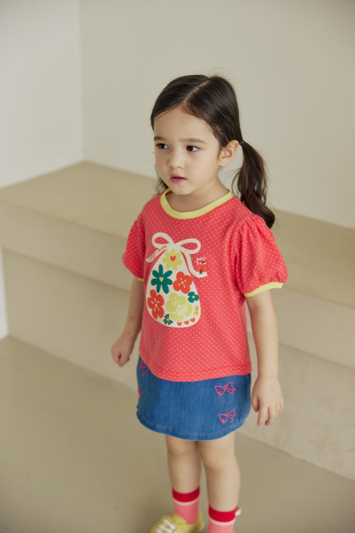 Orange Mom - Korean Children Fashion - #childrensboutique - Dot Raglan Tee - 5
