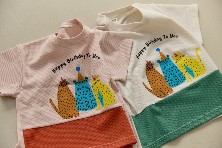 Orange Mom - Korean Children Fashion - #childofig - Raglan Animal Tee - 4